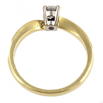18ct Gold Diamond 32pt Solitaire Ring Size L